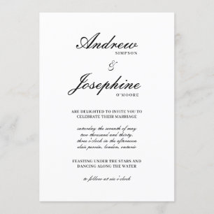 Joséphine Classic Simple Faire-part de mariage