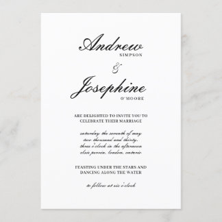 Joséphine Classic Simple Faire-part de mariage