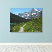 Josephine Lake Trail met Mount Guild bij Glacier Canvas Afdruk (Insitu (Houten vloer))