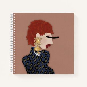 Josephine Moderne Chic Mode-illustratie Notitieboek