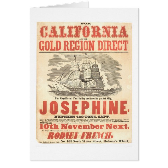 "Josephine" naar California Advertisement (1280A) (Voorkant)