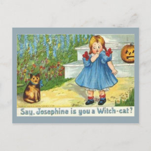 Josephine the witch Cat Briefkaart