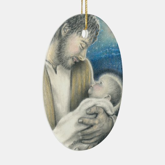 Joseph's Lullaby kerstversiering Keramisch Ornament (Rechts)