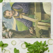 Joseph's Workshop met Mary en Baby Jesus Theedoek (Gevouwen)