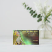 Josette en jaune - cartes de visite (Debout devant)