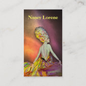 Josette en jaune - cartes de visite (Dos)