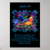 Josh 1:9 Mooie regenboogkleurige mug Poster (Voorkant)
