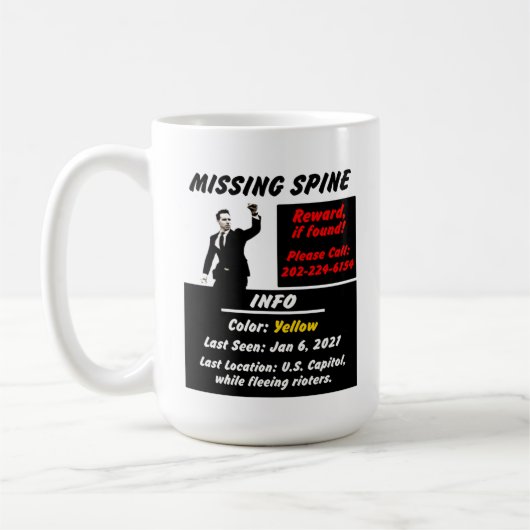 Josh Hawley Missing Spine Koffiemok (Links)