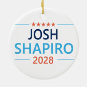 Josh Shapiro 2028 Keramisch Ornament (Achterkant)