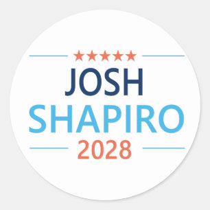 Josh Shapiro 2028 Ronde Sticker