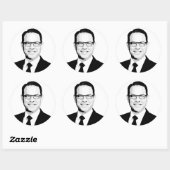 Josh Shapiro Bust Ronde Sticker (Vel)