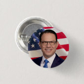 Josh Shapiro voor Amerika Ronde Button 3,2 Cm (Voorkant /achterkant)