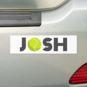 Josh Tennis Bumpersticker (Op auto)