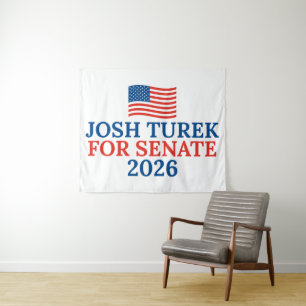 Josh Turek voor Senaat 2026 Iowa Verkiezing Wandkleed