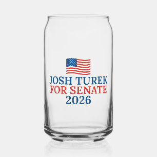 Josh Turek voor Senaat 2026 Verkiezing Blikvorm Glas