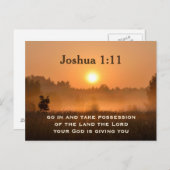 Joshua 1:11 Manuscript bezit van het Land Briefkaart (Voorkant / Achterkant)