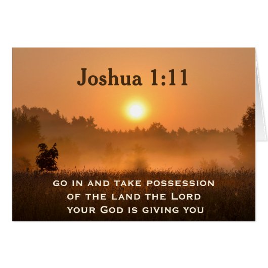 Joshua 1:11 Prenez possession de la carte de terre (Devant horizontal)