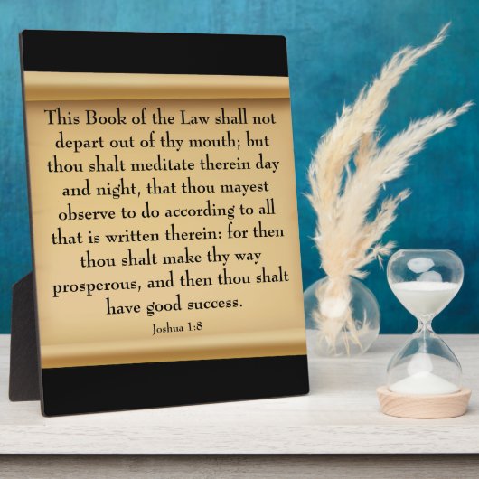 Joshua 1:8 fotoplaat (Zijkant)
