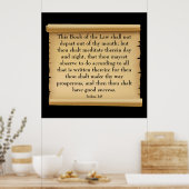 Joshua 1:8 poster (Keuken)