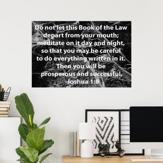 Joshua 1:8 poster (Thuiskantoor)
