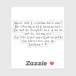 Joshua 1:9 Aangepast gesneden vinylStickers Sticker