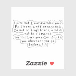 "Joshua 1:9" Aangepast gesneden vinylStickers Sticker