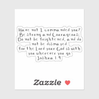 "Joshua 1:9" Aangepast gesneden vinylStickers Sticker