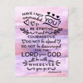 Joshua 1 9 be Sterke Bijbelscriptversie Briefkaart (Voorkant)