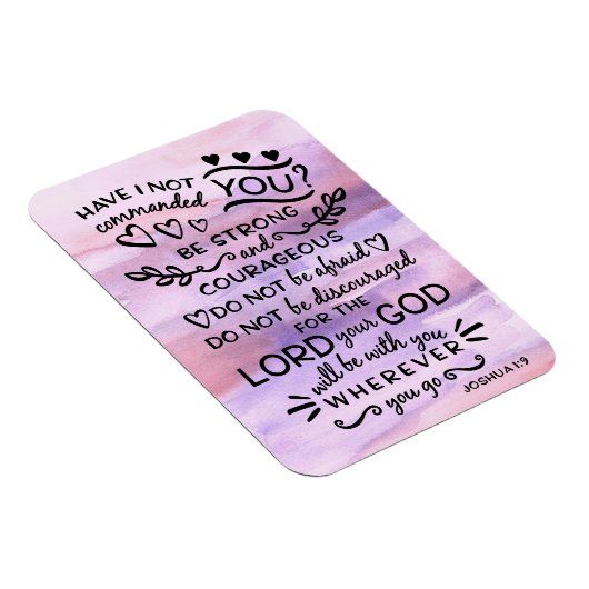 Joshua 1 9 be Sterke Bijbelscriptversie Magneet (Rechterzijde)