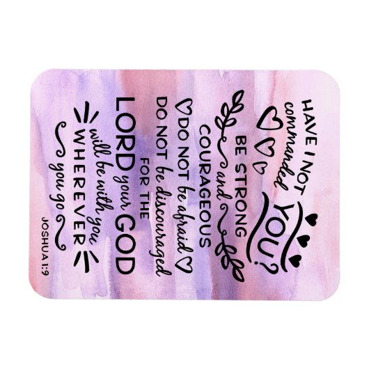 Joshua 1 9 be Sterke Bijbelscriptversie Magneet (Horizontaal)