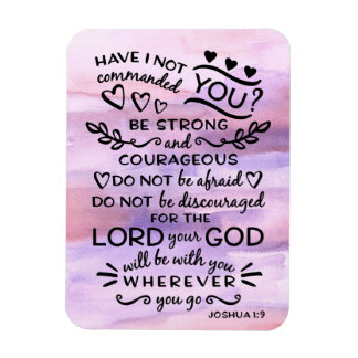 Joshua 1 9 be Sterke Bijbelscriptversie Magneet