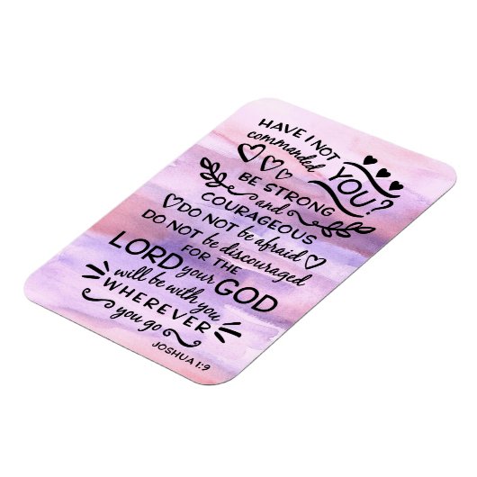 Joshua 1 9 be Sterke Bijbelscriptversie Magneet (Linkerzijde)