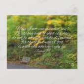 Joshua 1:9 Bijbel Verse Christelijke scripts Briefkaart (Voorkant)