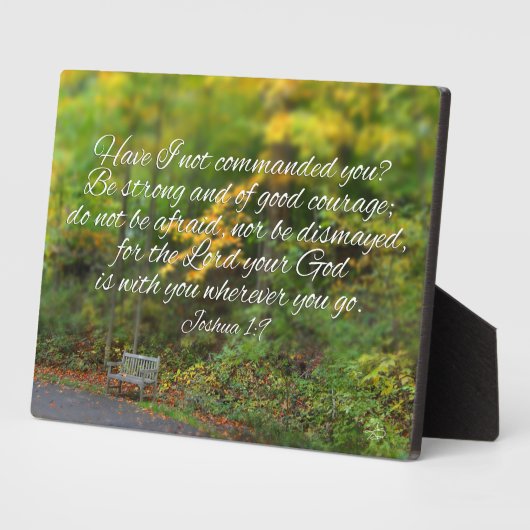 Joshua 1:9 Bijbel Verse Christelijke scripts Fotoplaat (Zijkant)