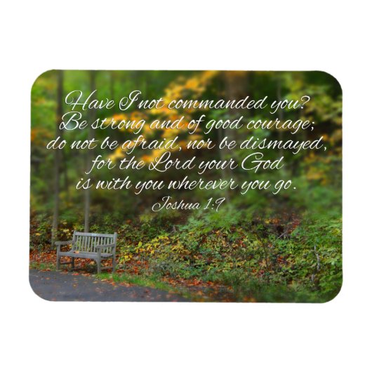 Joshua 1:9 Bijbel Verse Christelijke scripts Magneet (Horizontaal)