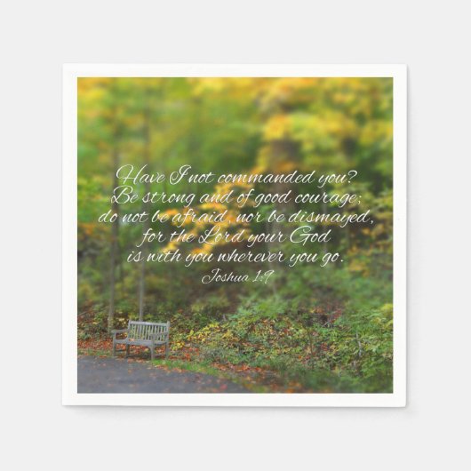 Joshua 1:9 Bijbel Verse Christelijke scripts Servetten (Voorkant)