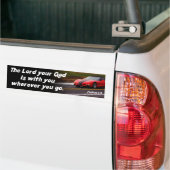 Joshua 1:9 Bijbel Verse Red Car Christelijk Religi Bumpersticker (Op Truck)