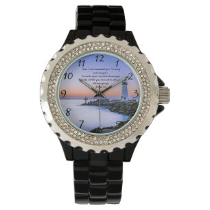 Joshua 1:9:Christelijk trouw gebed Horloge