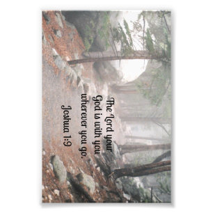 Joshua 1:9 De Heer jouw God is bij jou Foto Afdruk