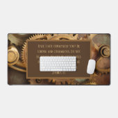 Joshua 1:9 Desk Mat Bible Verse Gears (Keyboard & Muis)
