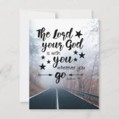 Joshua 1:9 God is bij jou waar je ook maar griet g Kaart (Voorkant)