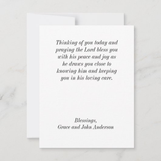 Joshua 1:9 God is bij jou waar je ook maar griet g Kaart (Achterkant)