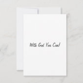 Joshua 1:9 KJV Bible Scripture Carte de voeux plat (Dos)