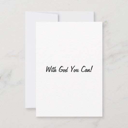 Joshua 1:9 KJV Bijbelscriptie Pic Flat Greeting Kaart (Achterkant)