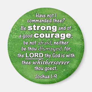 Joshua 1:9 KJV - Sterk en goed moed bijbel Magneet
