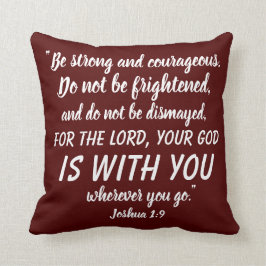 Joshua 1:9 Krachtige bijbelversie omkeerbaar Kussen