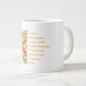 Joshua 1:9 Mug géant Fleur Mandala (Devant droit)