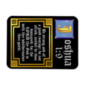 Joshua 1:9 Verlichte Bijbelprijsopgave Testament Magneet (Horizontaal)