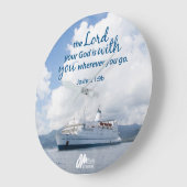 Joshua 1:9 wandklok grote klok (Hoek)