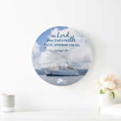 Joshua 1:9 wandklok grote klok (Huis)